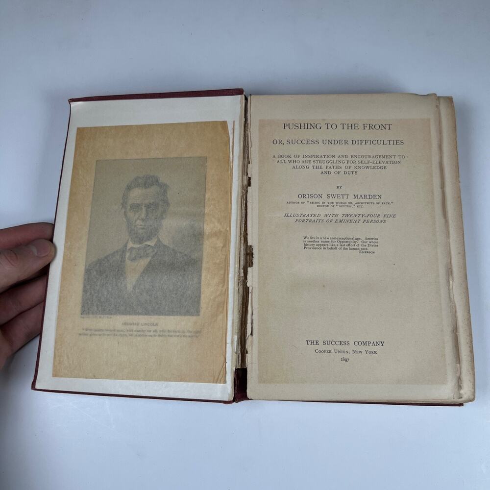 PUSHING TO THE FRONT OR, SUCCESS UNDER DIFFICULTIES by ORISON SWETT MARDEN 1897 - Picture 7 of 13